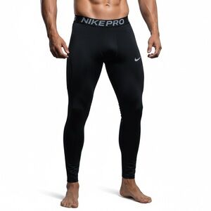 Nike Pro Drifit Compression Workout Fitness Black Drifit Tights Swoosh Men XXL